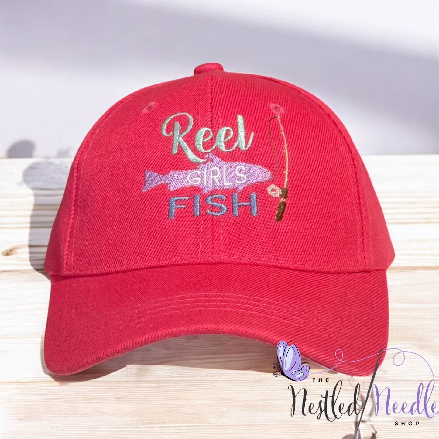 Infant Toddler Kid Girl Personalized REEL GIRLS FISH Cap