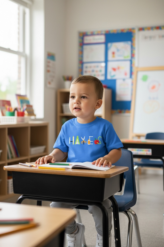 Boy Personalized Back to School Font Shirt