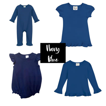 Girl Navy TIGER Appliqué Embroidered Top