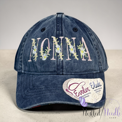 Women's Personalized "MIMI, NONNA, NANA, GRAMMY, MAMA, MOM, YAYA, GIGI" Cap