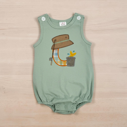 Boy Personalized Fishing Appliqué Sun Bubble