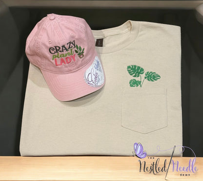 Women's Plant Lovers Monogrammed Pocket Tee