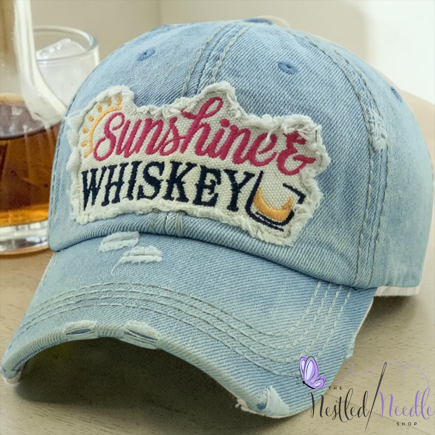 Women’s "Sunshine & Whiskey" Vintage Style Cap