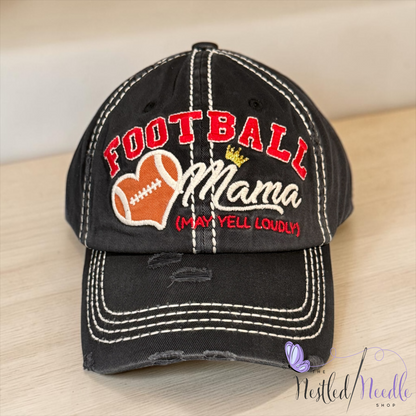 Women’s "Football Mama”Vintage Style Cap