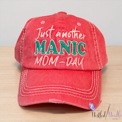 Women’s "Just Another Manic MOM-DAY" Vintage Style Cap