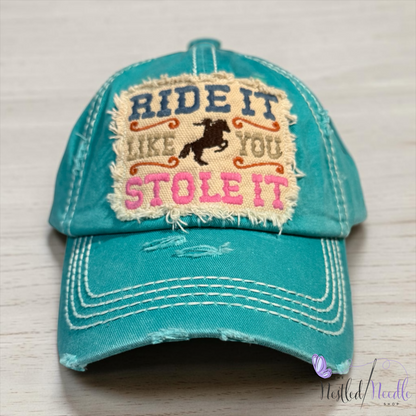 Women’s "Ride It Like You Stole It" Vintage Style Cap