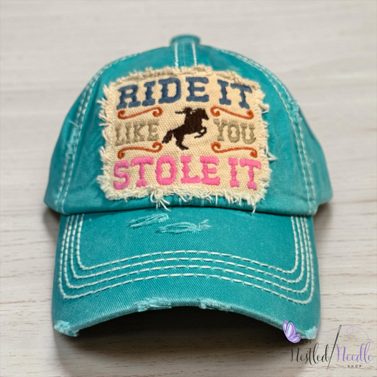 Women’s "Ride It Like You Stole It" Vintage Style Cap