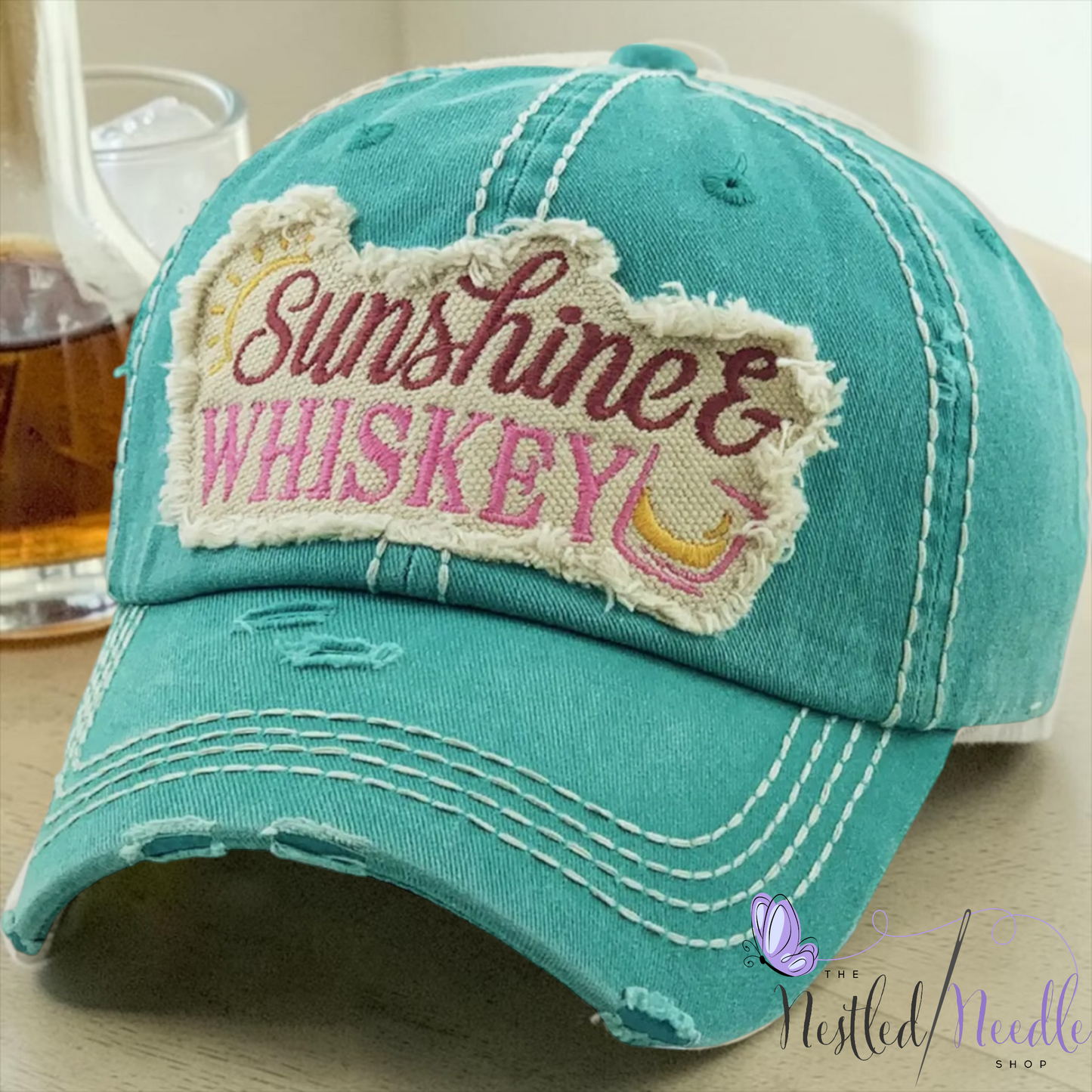 Women’s "Sunshine & Whiskey" Vintage Style Cap