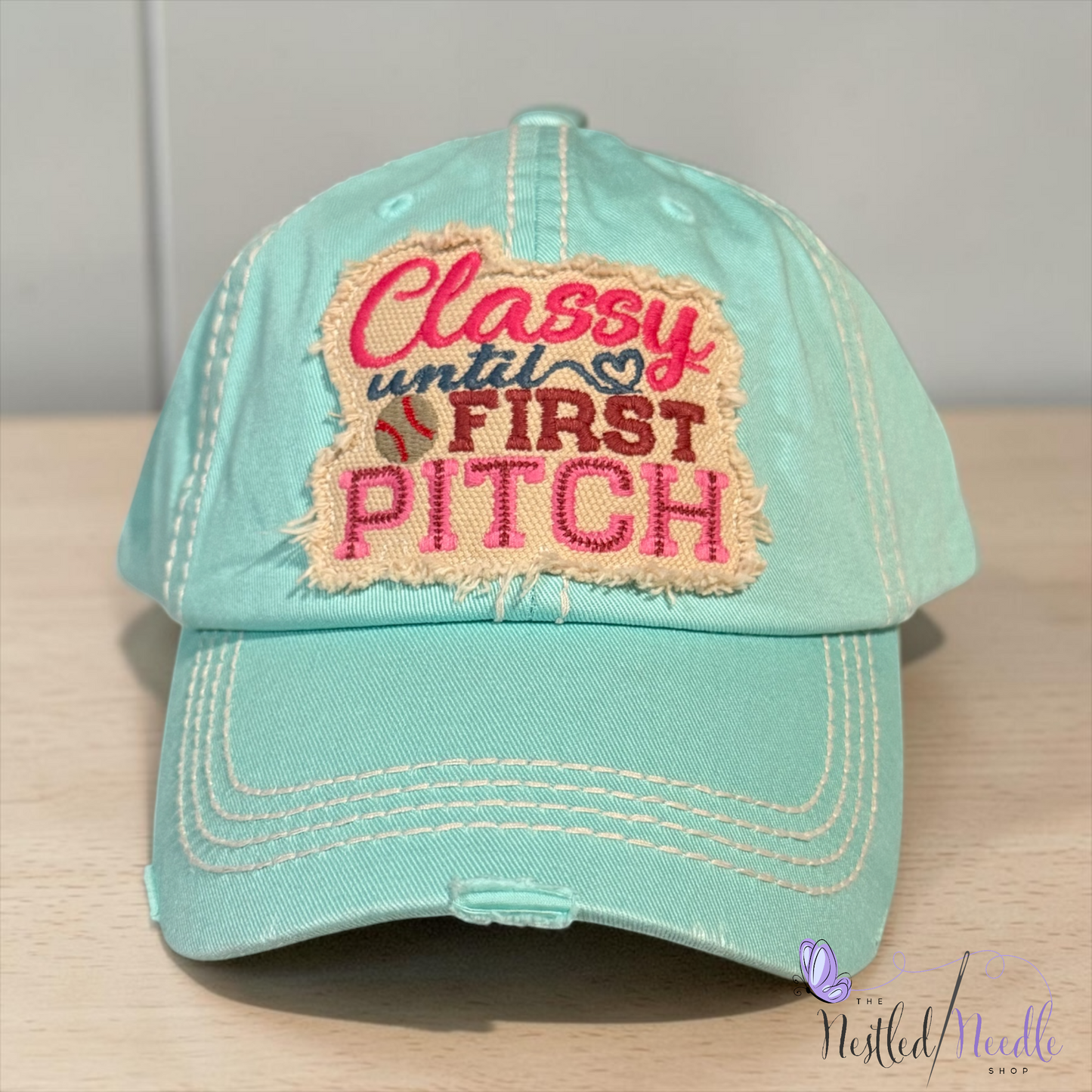 Women’s "Classy Until First Pitch" Baseball Vintage Style Cap