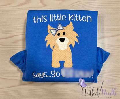 Girl WILDCAT Appliqué Embroidered Top