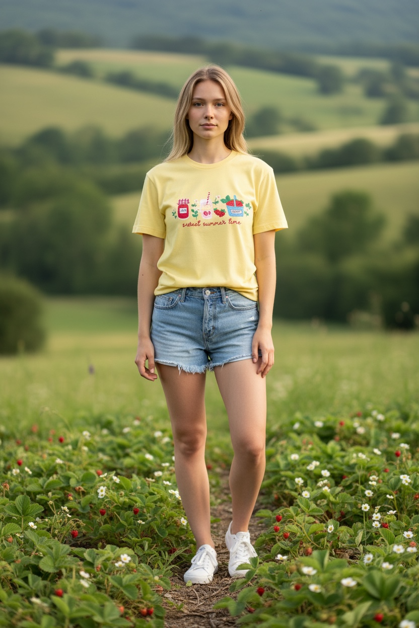 Women's Strawberry "Sweet Summertime" Tee