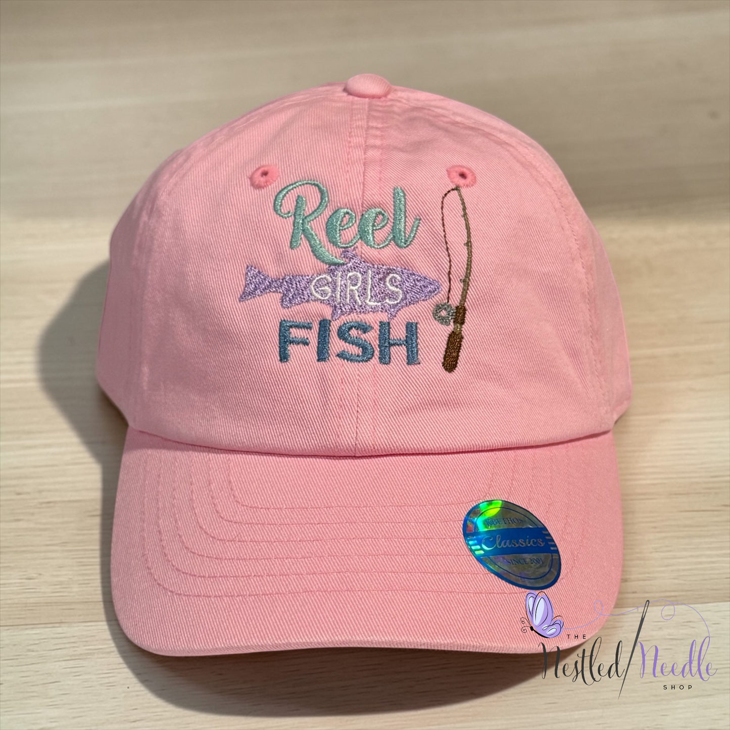 Infant Toddler Kid Girl Personalized REEL GIRLS FISH Cap