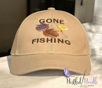Infant Toddler Kid Personalized GONE FISHING Cap