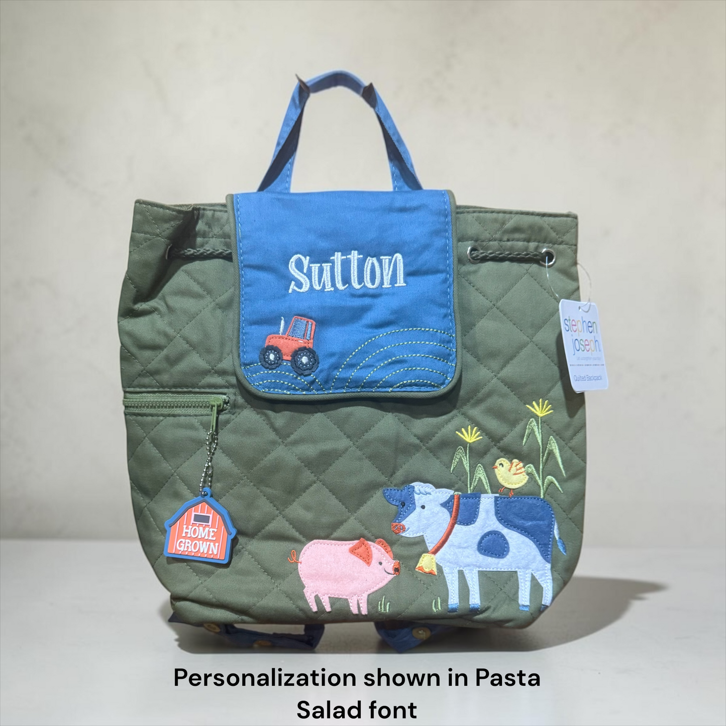 Stephen Joseph FARM Quilted Backpack