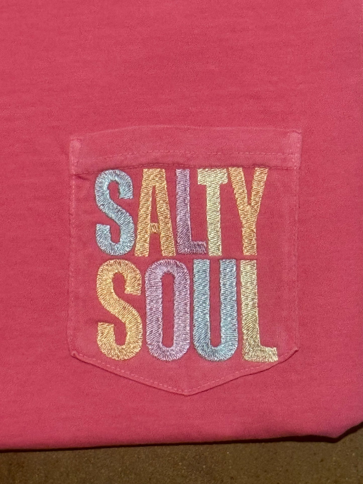 Women's "Salty Soul" Pocket Tee