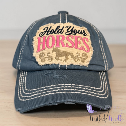 Women’s "Hold Your Horses" Vintage Style Cap
