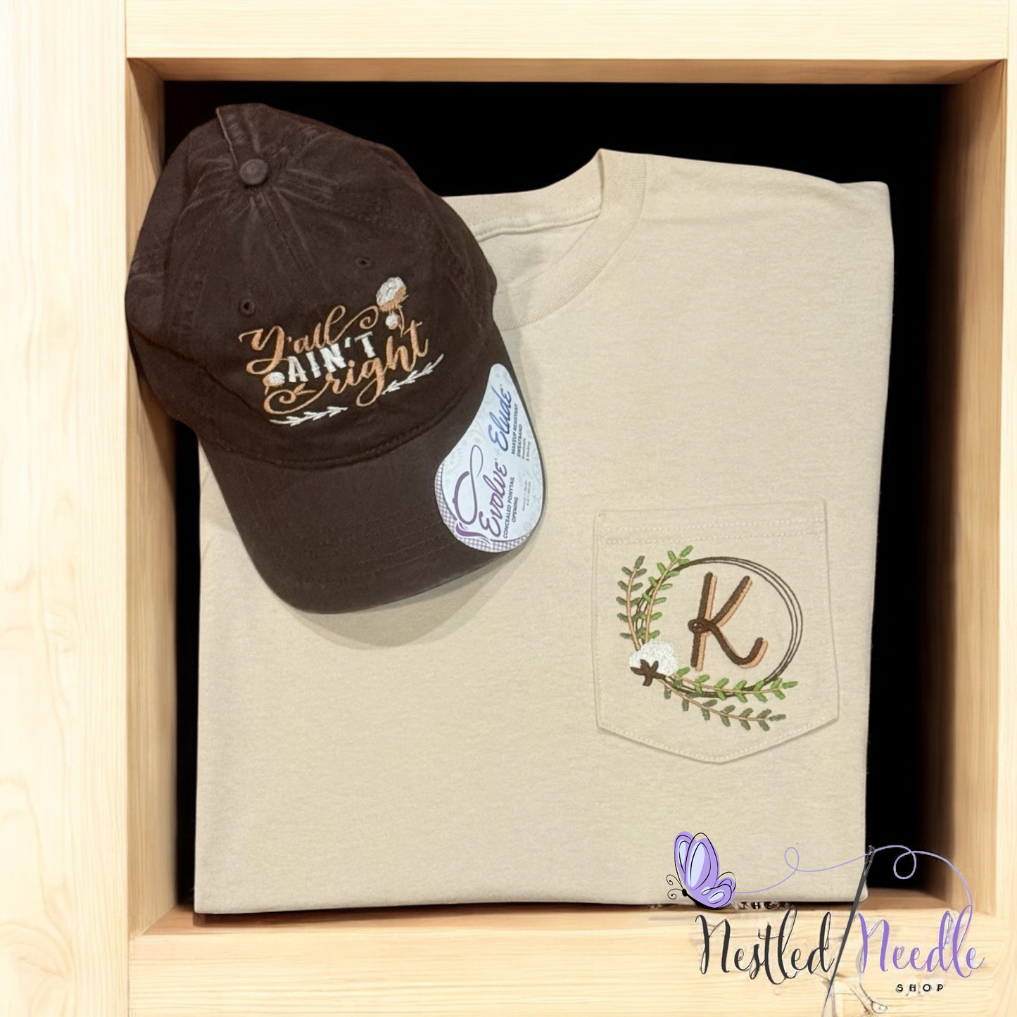 Women's Personalized Cotton Frame Pocket Tee