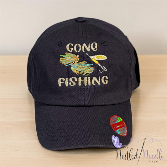 Infant Toddler Kid Personalized GONE FISHING Cap