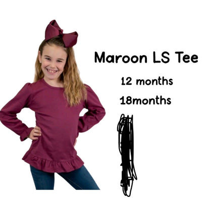 Girl Brown BULLDOG Appliqué Embroidered Top