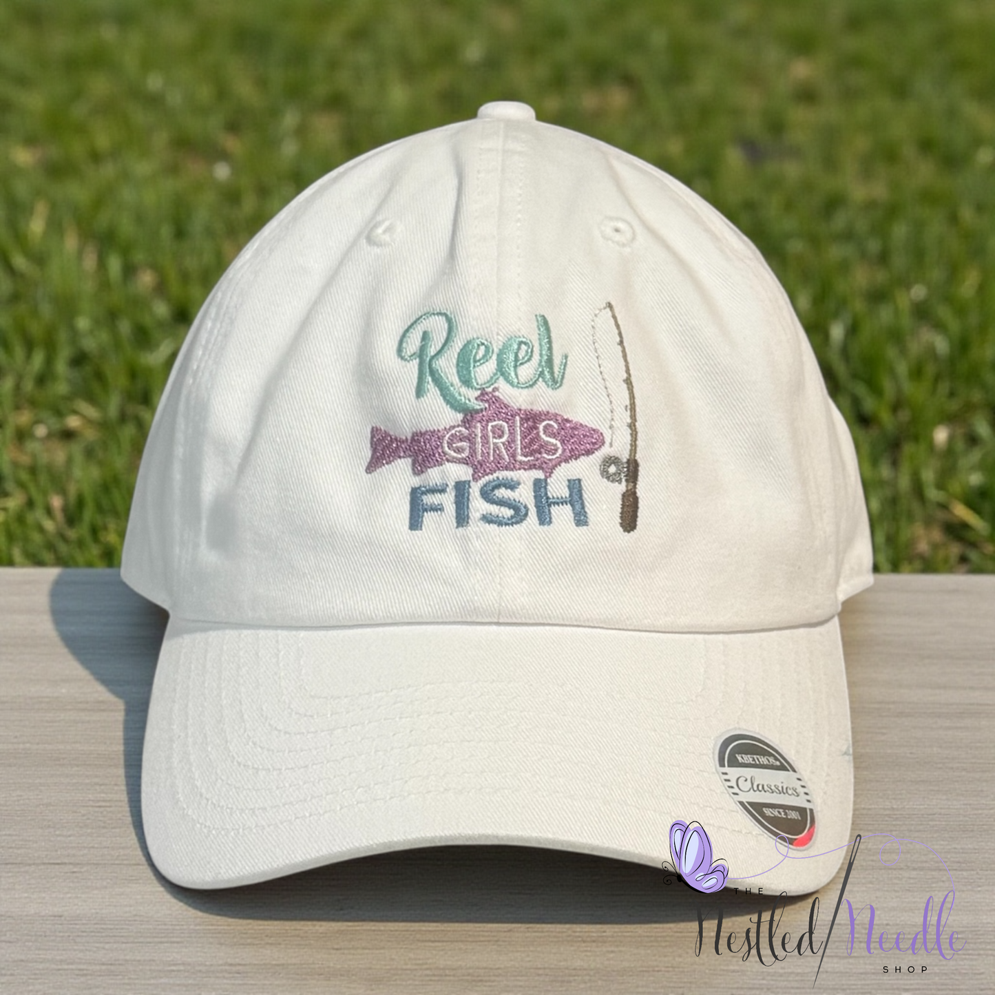 Infant Toddler Kid Girl Personalized REEL GIRLS FISH Cap