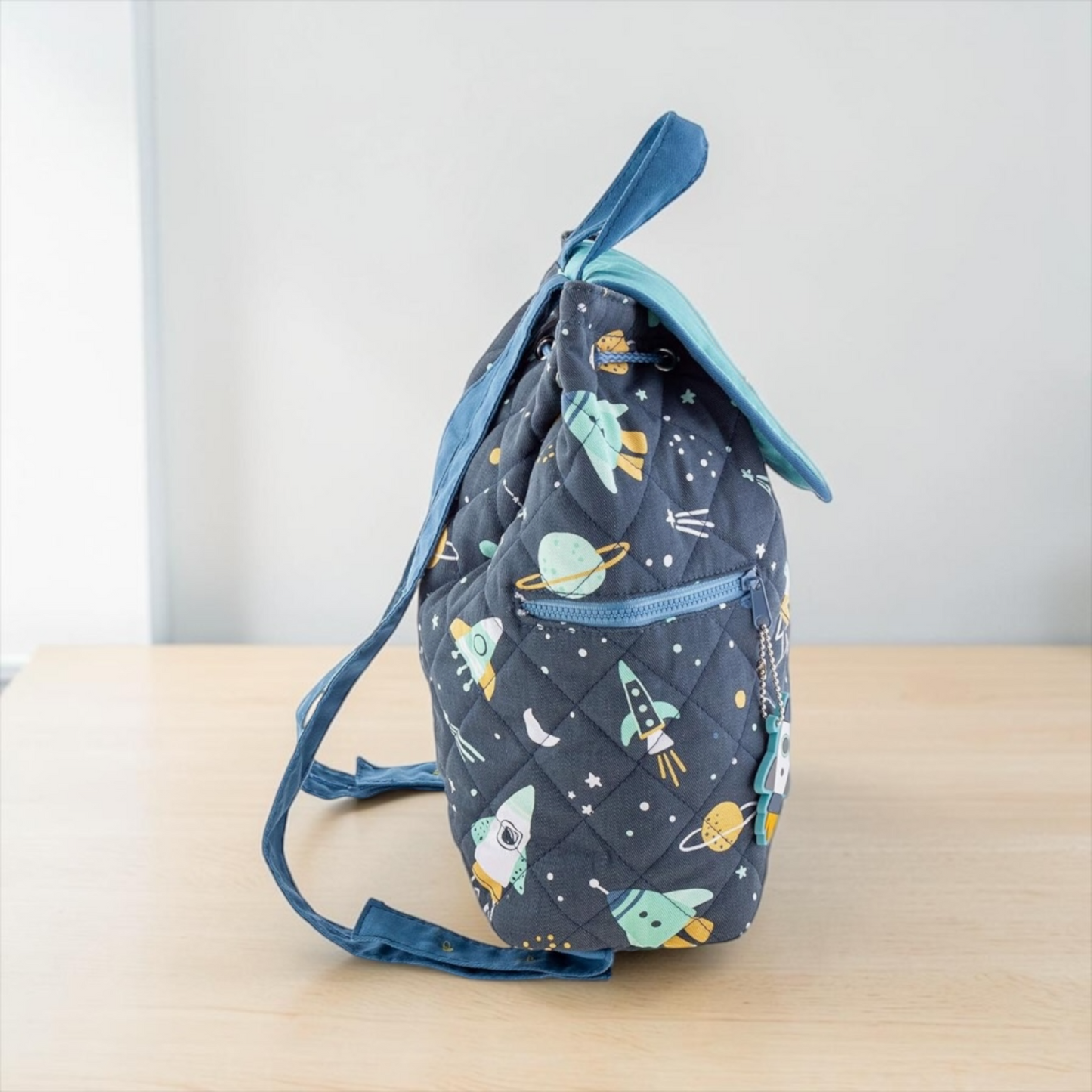 Stephen Joseph GRAY & BLUE SPACE Quilted Backpack