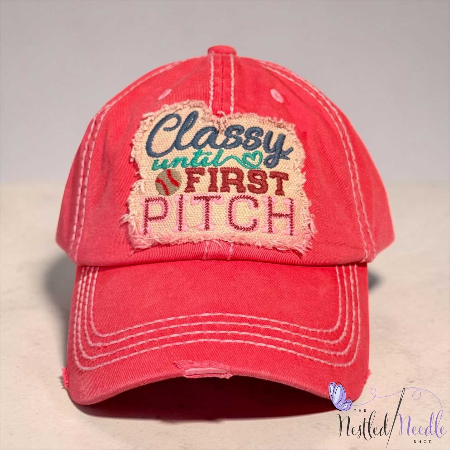 Women’s "Classy Until First Pitch" Baseball Vintage Style Cap