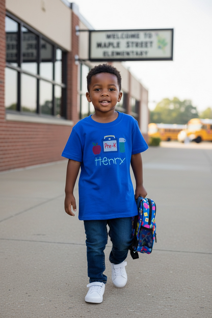 Boy Personalized Back to School Lunchbox Trio Shirt