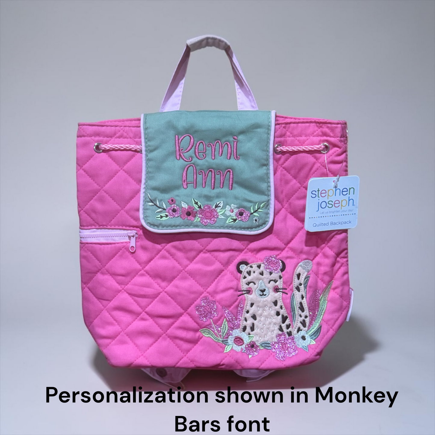 Stephen Joseph LEOPARD Quilted Backpack