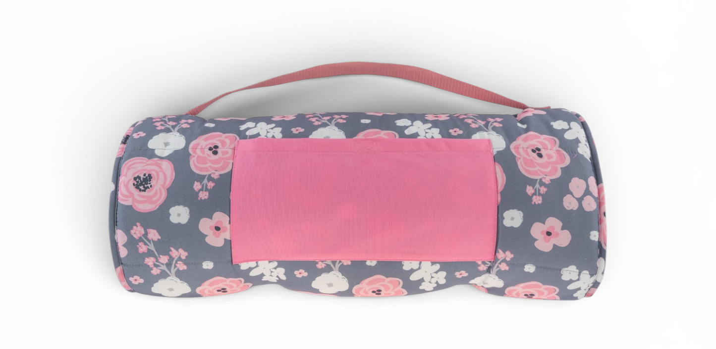 Stephen Joseph PINK CHARCOAL FLORAL Nap Mat