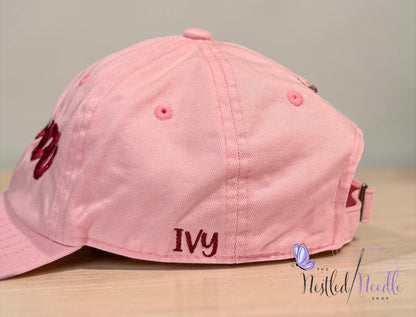 Infant Toddler Kid Personalized Pink BAMA Cap