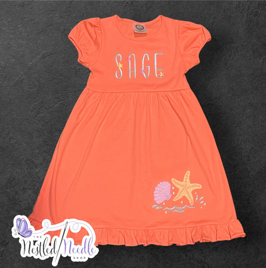 Girl Personalized Beach Themed Dress