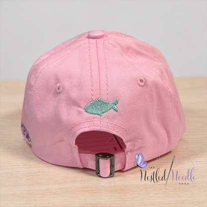 Infant Toddler Kid Personalized Pink GONE FISHING Cap
