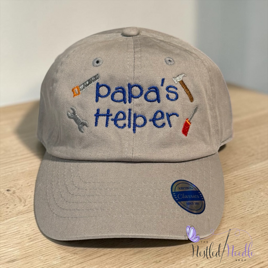 Infant Toddler Kid Personalized PAPA’S HELPER Cap
