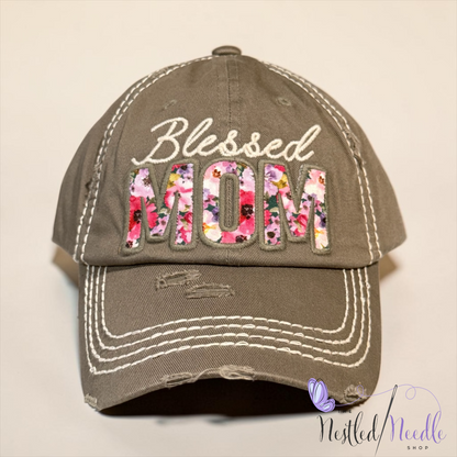 Women’s "Blessed MOM" Vintage Style Cap