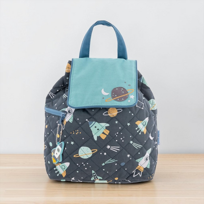 Stephen Joseph GRAY & BLUE SPACE Quilted Backpack