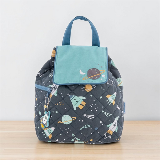 Stephen Joseph GRAY & BLUE SPACE Quilted Backpack