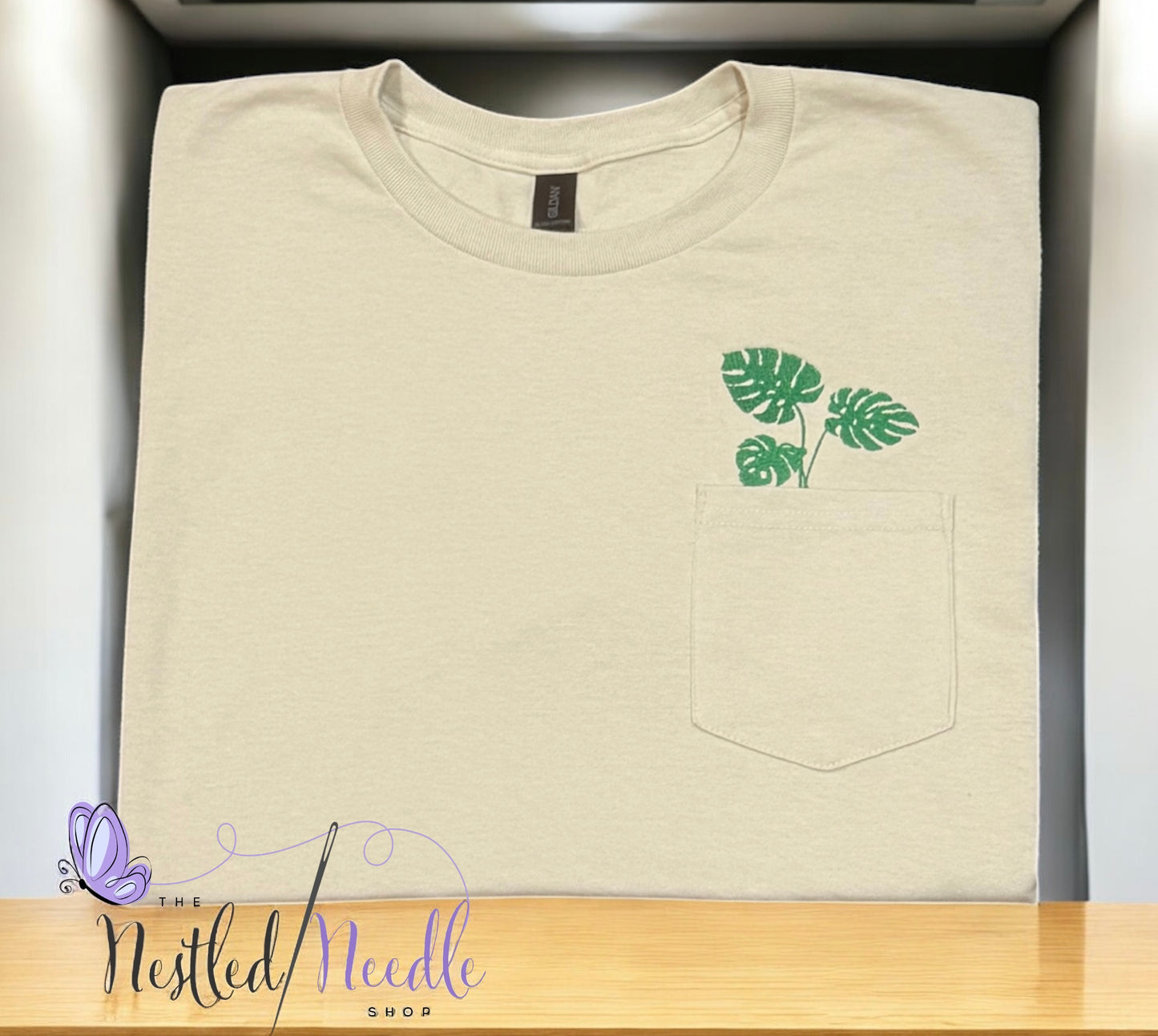 Women's Plant Lovers Monogrammed Pocket Tee
