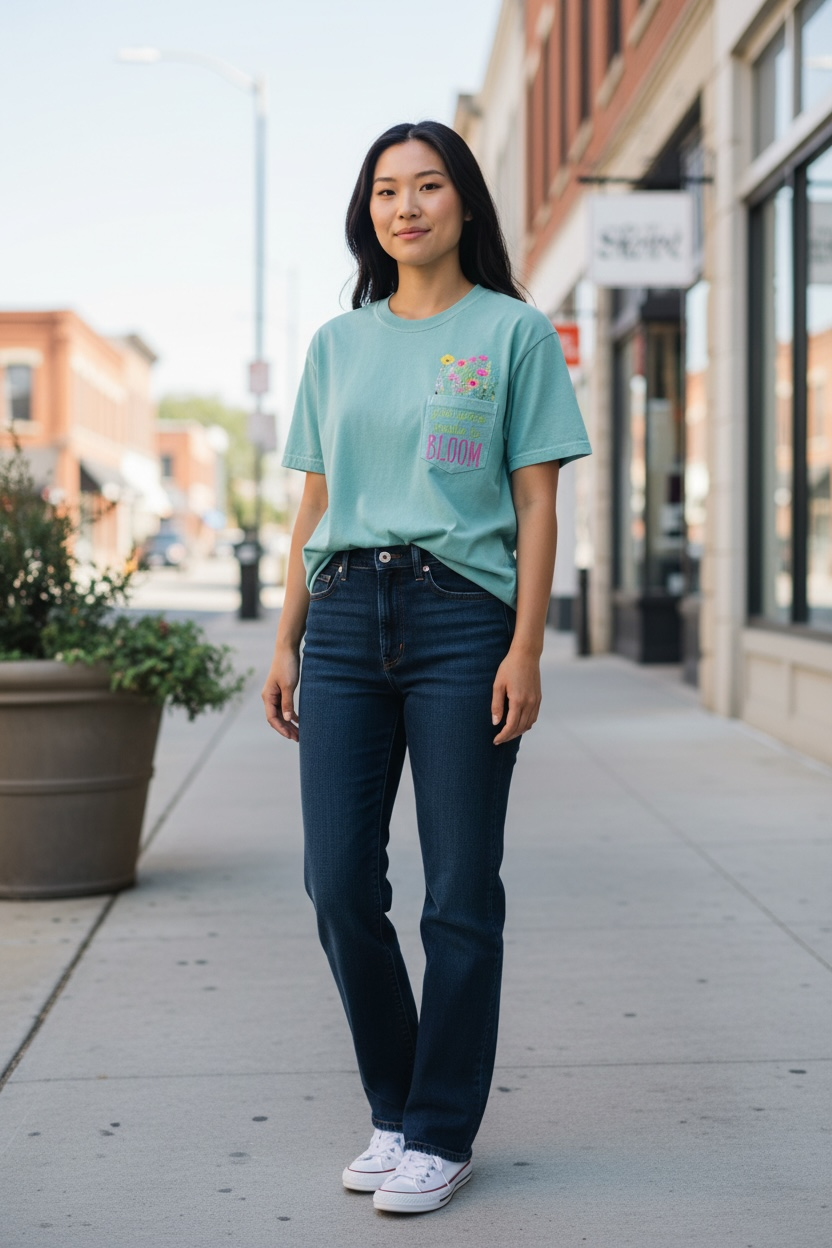 Women's "You Were Made to Bloom" Pocket Tee