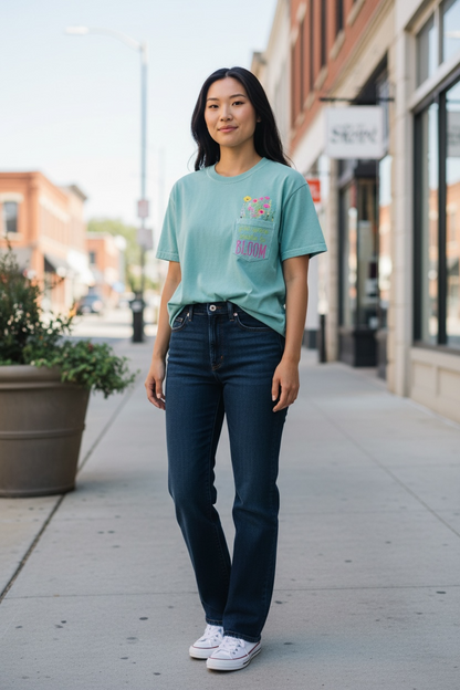 Women's "You Were Made to Bloom" Pocket Tee