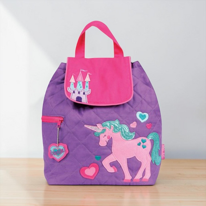 Stephen Joseph UNICORN & CASTLE Quilted Backpack