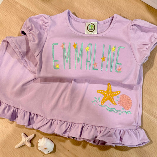Girl Personalized Beach Themed Dress