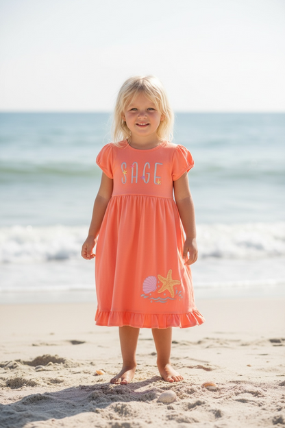 Girl Personalized Beach Themed Dress