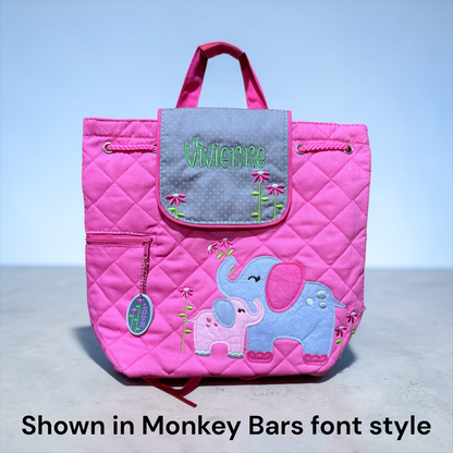 Stephen Joseph MOMMY & ME ELEPHANTS Quilted Backpack