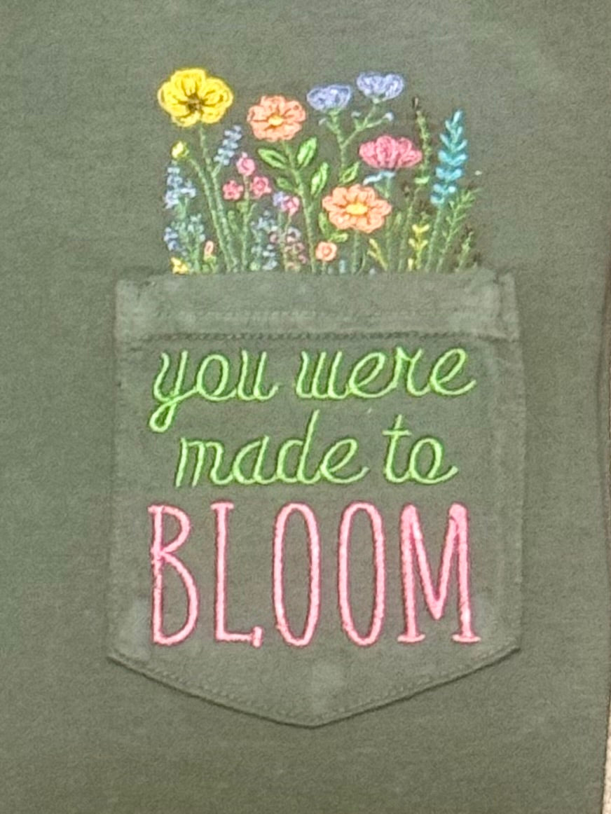 Women's "You Were Made to Bloom" Pocket Tee