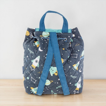 Stephen Joseph GRAY & BLUE SPACE Quilted Backpack