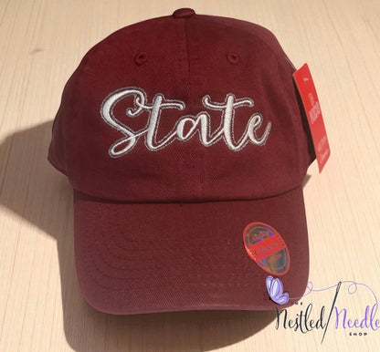 Infant Toddler Kid Personalized STATE Cap