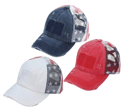 Women’s C.C American Flag Mesh Back Cap