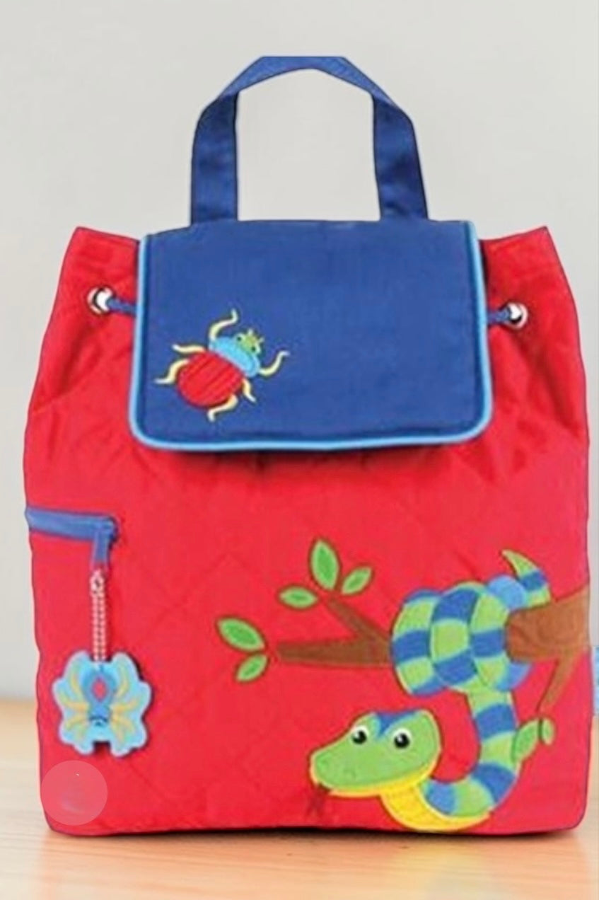 Stephen Joseph RED SNAKE Quilted Backpack