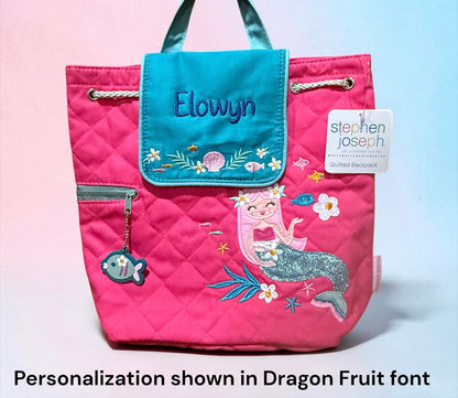 Stephen Joseph MERMAID Quilted Backpack