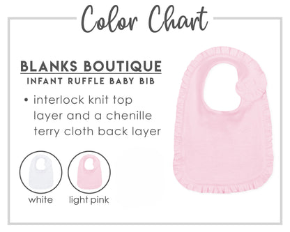 Girl Golf Themed Ruffle Baby Bib & Burp Cloth Set